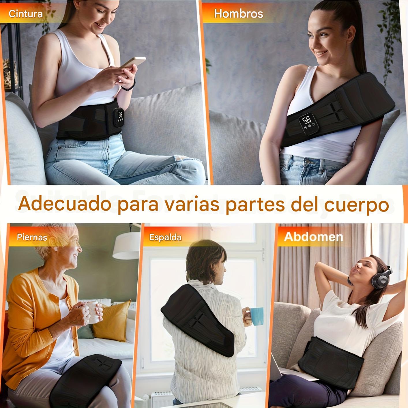 Cinturón masajeador lumbar con calor y vibración