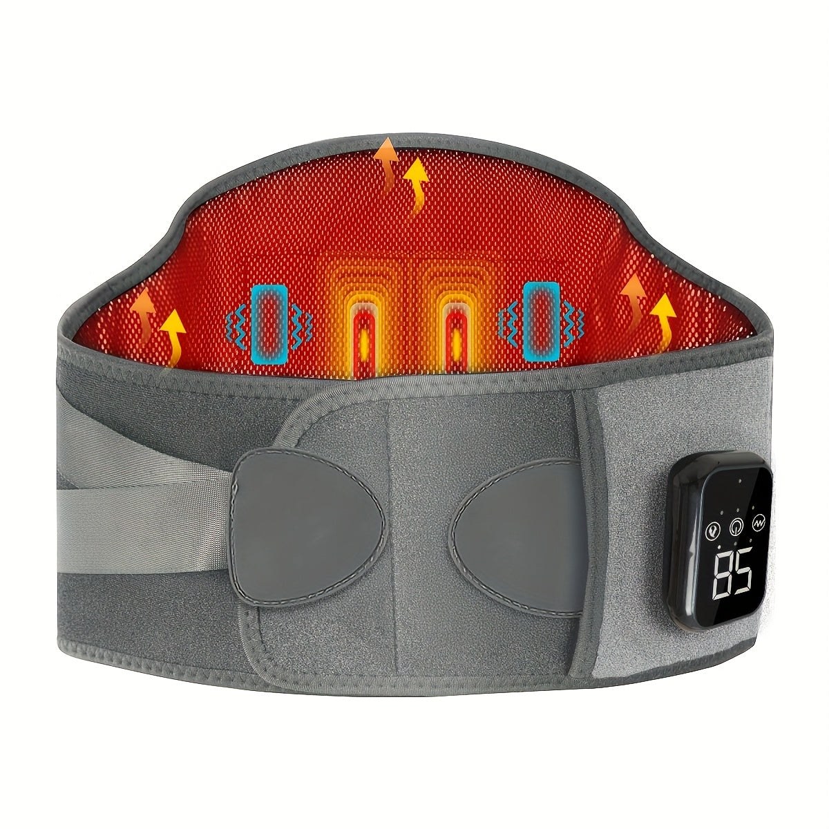 Cinturón masajeador lumbar con calor y vibración