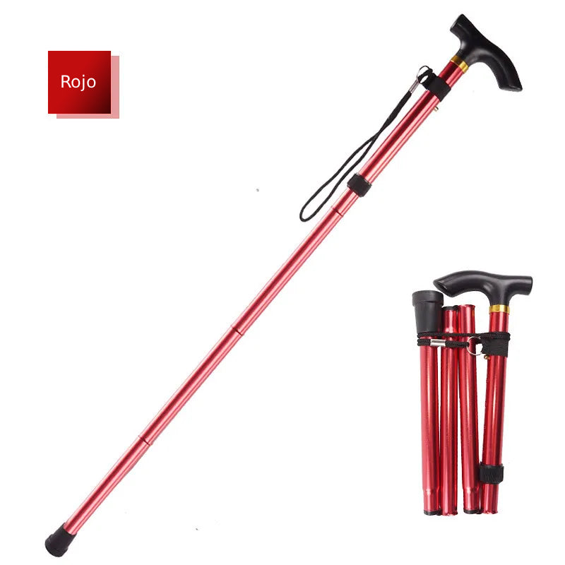 Bastón plegable con altura ajustable
