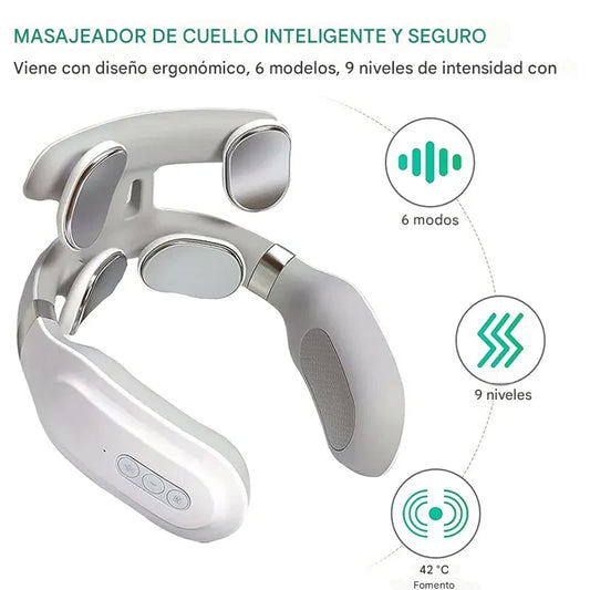 Masajeador cervical inteligente con calor y vibración