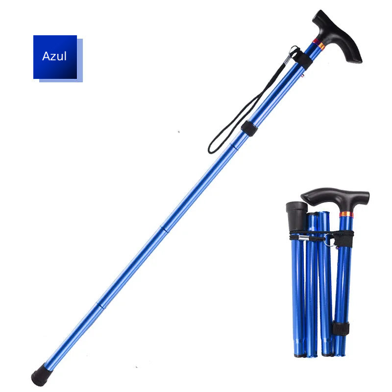 Bastón plegable con altura ajustable