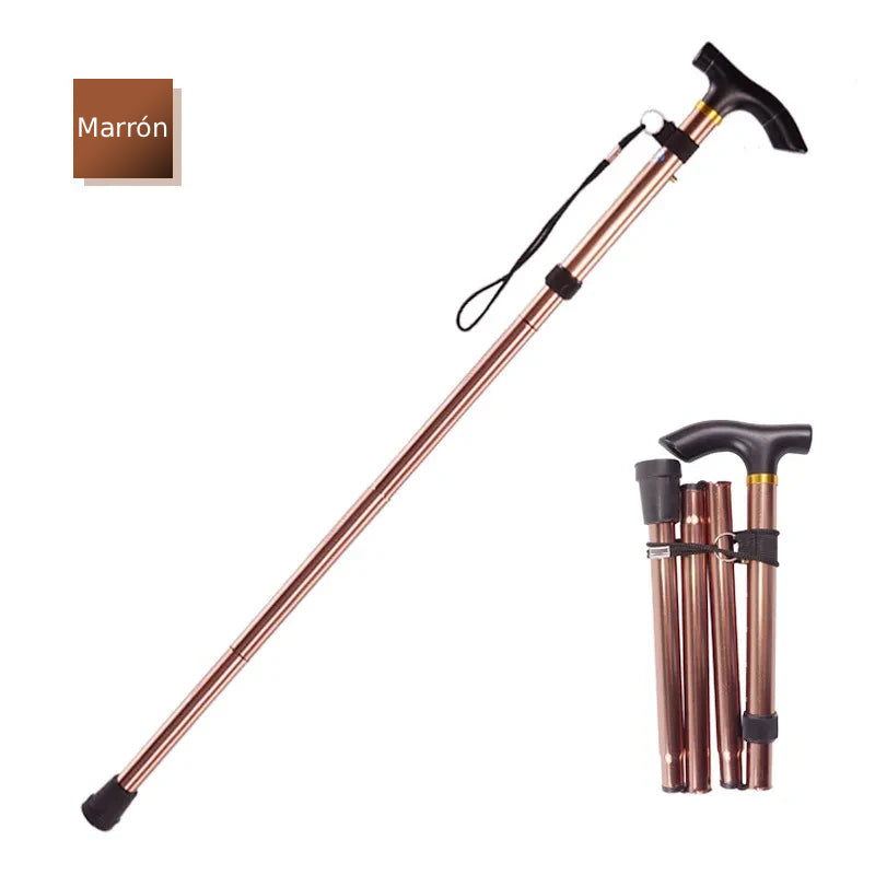 Bastón plegable con altura ajustable