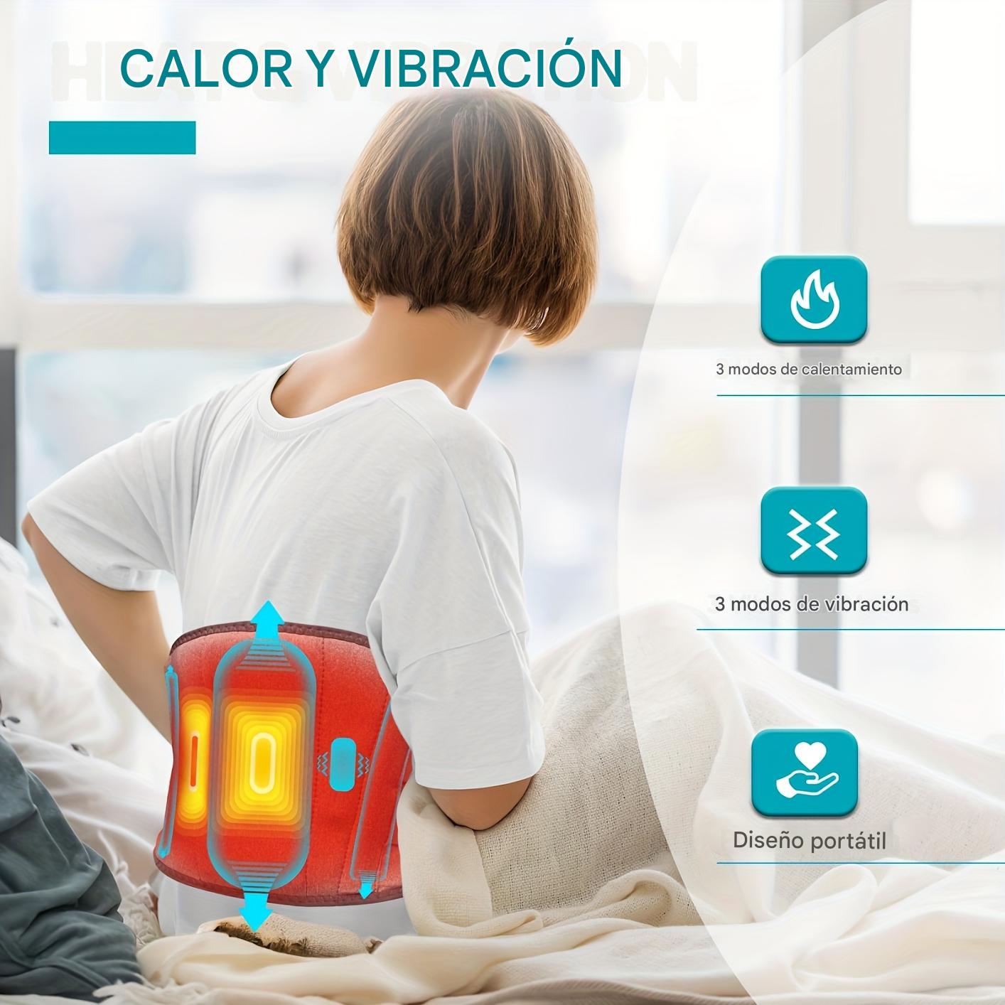 Cinturón masajeador lumbar con calor y vibración