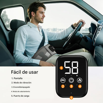 Cinturón masajeador lumbar con calor y vibración