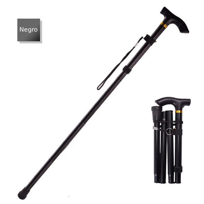 Bastón plegable con altura ajustable